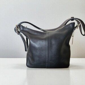 Coach Legacy 9326 Black Leather Hobo Shoulder Bag Zip Top Slouchy